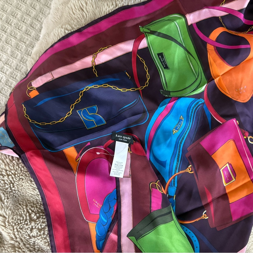 Kate Spade Multicolor Silk Scarf - Picture 4 of 4